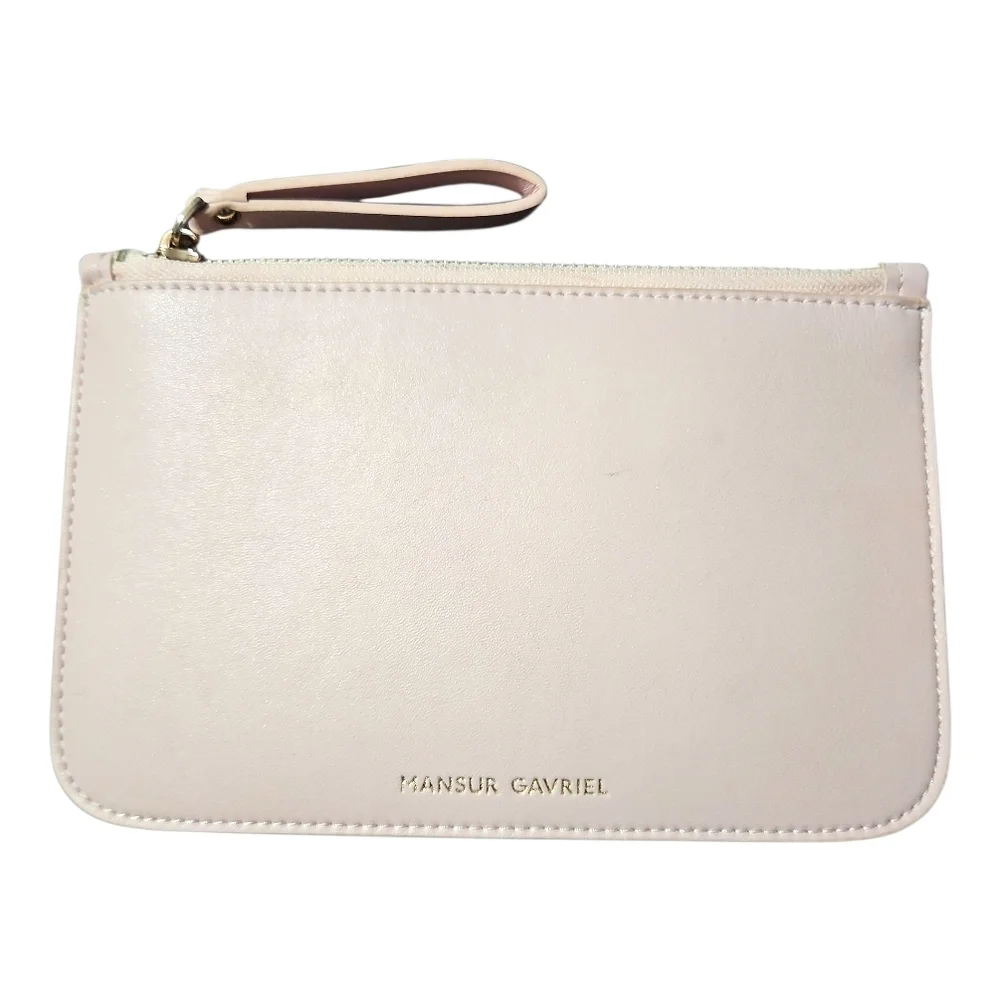 MANSUR GAVRIEL | Soft Pink Leather Zip Pouchette / Wristlet / Clutch - Picture 1 of 4